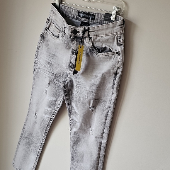 Men's Slim Straight Fit Gray Denim 30x30 - Picture 4 of 9